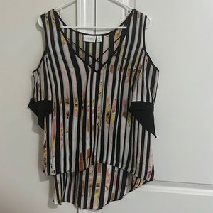 High Low Cold Shoulder Top